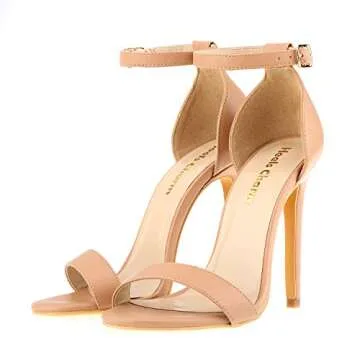 Heels Charm Open Toe Strappy Heeled Sandals for Women