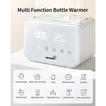 Grownsy 10-in-1 Baby Bottle Warmer with Accurate Temp Control