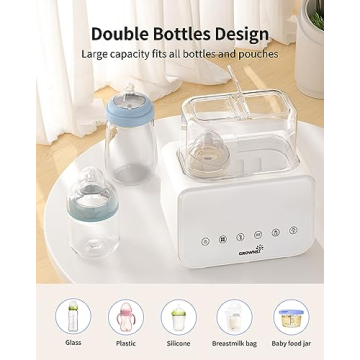Grownsy 10-in-1 Baby Bottle Warmer with Accurate Temp Control
