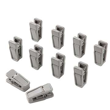 Finnhomy Non-Slip Clothes Hangers for Baby and Kids 30-Pack Velvet Hangers with 10 Finger Clips, Gra...