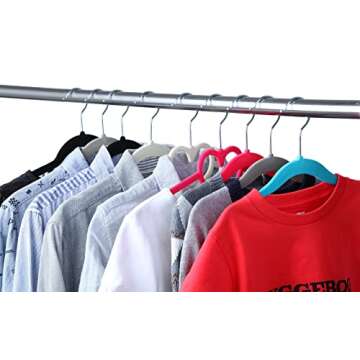 Finnhomy Velvet Hangers 30-Pack Non-Slip for Kids
