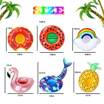 Green Vivid Inflatable Drink Holder 12 Pack,Pool Drink Holder Floats for Parties and Kids Water Fun Toys,Drink Floats for Pool