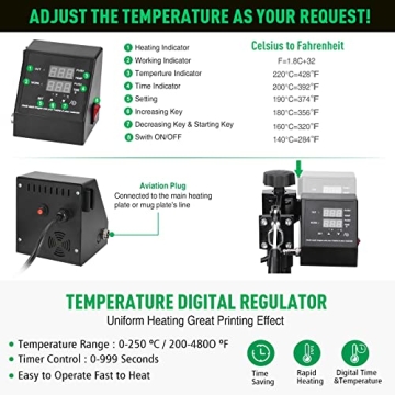 Slendor 5 in 1 Heat Press Machine Perfect for Custom Gifts