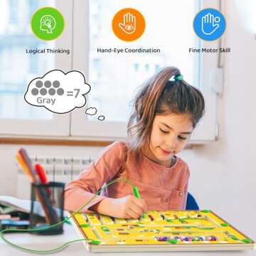 Kickduck Magnetic Color and Number Maze for Toddlers