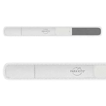 PARA'KITO Mosquito Insect & Bug Protection Wristband - Mosquito Stickers, Bug Spray Alternative Essentials for Beach, Camping, Desert Hiking - Natural Essential Oils (White)