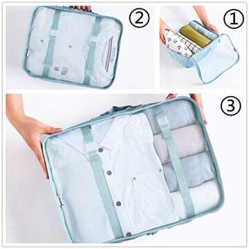 OEE 9pcs Luggage Packing Organizers Packing Cubes Set for Travel