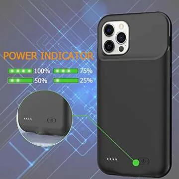 KCKEM iPhone 12 Pro Max Battery Case - 8500mAh Backup Pack