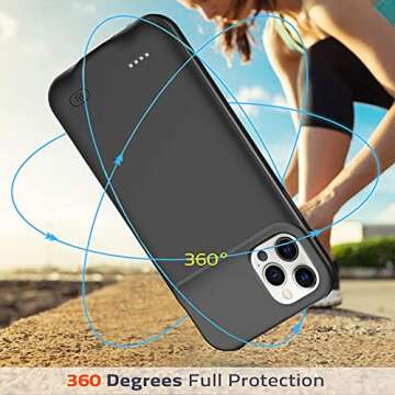 KCKEM iPhone 12 Pro Max Battery Case - 8500mAh Backup Pack