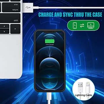 KCKEM iPhone 12 Pro Max Battery Case - 8500mAh Backup Pack