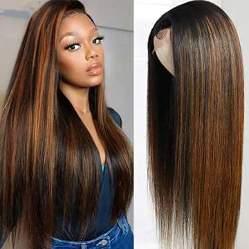 Nadula Ombre FB30 Brown Highlight Lace Front Wig 14inch