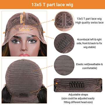 Nadula Ombre FB30 Brown Highlight Lace Front Wig 14inch