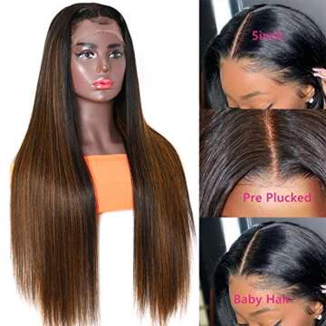 Nadula Ombre FB30 Brown Highlight Lace Front Wig 14inch