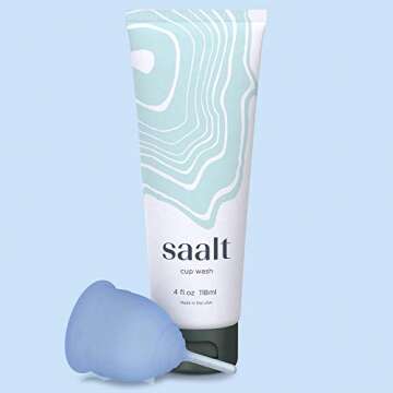 Saalt Menstrual Cup Wash - Made in USA - Premium Formula for Silicone Menstrual Cups (4 oz)