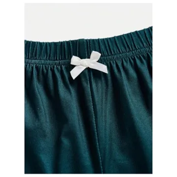 Milumia Women's Plaid Bow Front Pajama Sleep Shorts