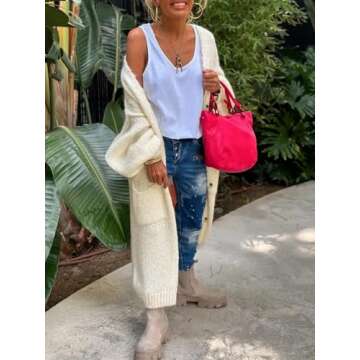 Love Peace Button Front Cardigan - Cozy Stylish Knitwear