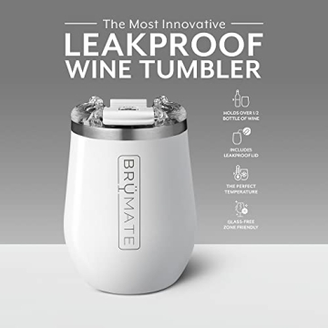 Brumate Uncork'D XL 14Oz Wine Glass, Ice White, One Size,