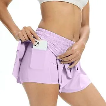 Cute Flowy Athletic Shorts for Women Gym Yoga Casual