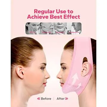 Meto Reusable Face Slimming Strap, V Line Mask, Double Chin Reducer, Chin Up Patch, Face Lift Tape, Chin Strap, V Shaped Belt, V Shaped Slimming Face Mask to Prevent Sagging