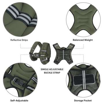APEXUP Weighted Vest for Ultimate Workout Performance