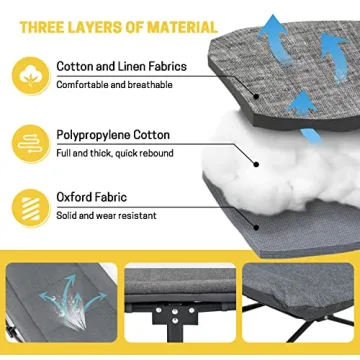 ATORPOK Camping Cot with Cushion and Pillow for Adults