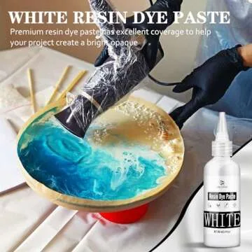 High Concentrated White Epoxy Resin Pigment Paste 3.4 fl. oz