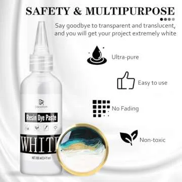 High Concentrated White Epoxy Resin Pigment Paste 3.4 fl. oz