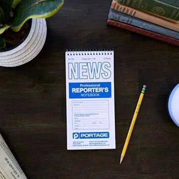 Portage Reporters Notebook – Top Bound Spiral Pocket Notepad, Steno Note Book, Perfect for Reporters & Journalists Taking Notes in the Field, Gregg Ruled – 4 x 8 In, 70 Sheets, 12 Pack