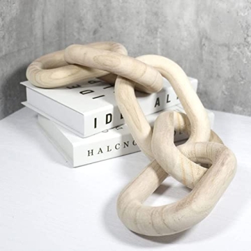 fghuim Handcrafted Wooden Chain Decor for Home Elegance