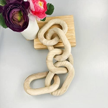 fghuim Handcrafted Wooden Chain Decor for Home Elegance