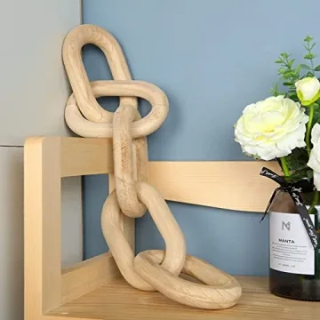 fghuim Handcrafted Wooden Chain Decor for Home Elegance