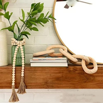 fghuim Handcrafted Wooden Chain Decor for Home Elegance