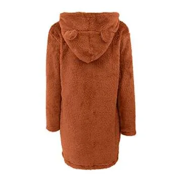 Fuzzy Outfits for Women Cute Costumes Halloween Onesie Pjs Long Sleeve Sherpa Pajamas Cozy Hooded Animal Sleepwear