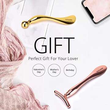 2PCS Adorable Eye Face Cream Applicator Tool, Metal Skincare Spatula Men Women Gift