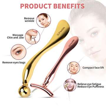 2PCS Adorable Eye Face Cream Applicator Tool, Metal Skincare Spatula Men Women Gift