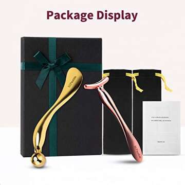 2PCS Adorable Eye Face Cream Applicator Tool, Metal Skincare Spatula Men Women Gift