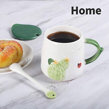 Asmwo Funny Cactus Mug Ceramic Coffee Mug for Tea