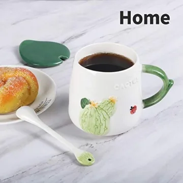 Asmwo Funny Cactus Mug Ceramic Coffee Mug for Tea