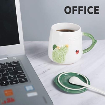 Asmwo Funny Cactus Mug Ceramic Coffee Mug for Tea