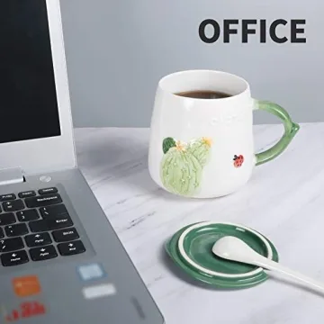 Asmwo Funny Cactus Mug Ceramic Coffee Mug for Tea
