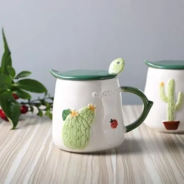Asmwo Funny Cactus Mug Ceramic Coffee Mug for Tea