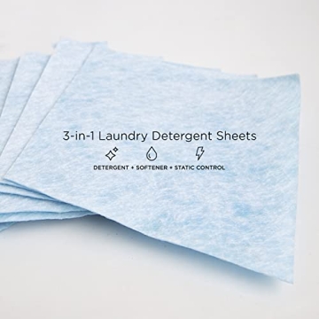 WashEZE Travel Friendly Laundry Sheets for 20 Loads