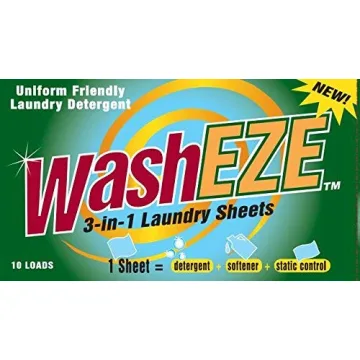 WashEZE Travel Friendly Laundry Sheets for 20 Loads