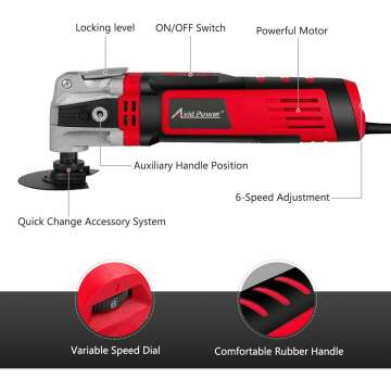 AVID POWER 3.5-Amp Oscillating Tool with Accessories