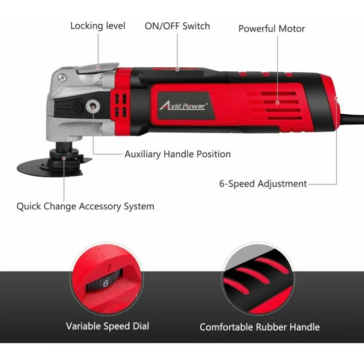 AVID POWER 3.5-Amp Oscillating Tool with Accessories