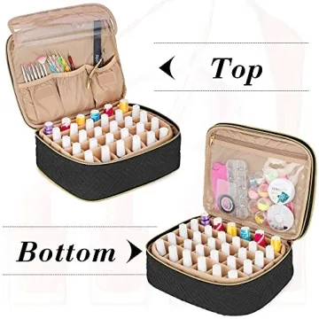 LUXJA Nail Polish Organizer for 60 Bottles - Stylish and Portable