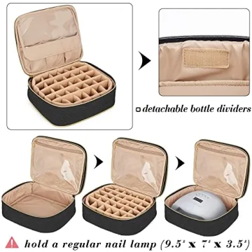 LUXJA Nail Polish Organizer for 60 Bottles - Stylish and Portable