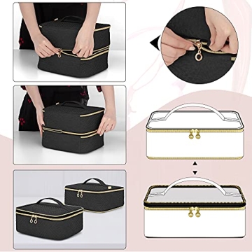 LUXJA Nail Polish Organizer for 60 Bottles - Stylish and Portable