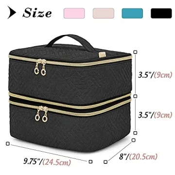 LUXJA Nail Polish Organizer for 60 Bottles - Stylish and Portable