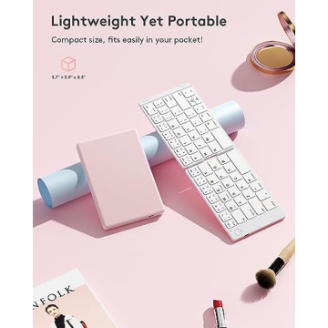 Samsers Foldable Bluetooth Keyboard for Travel and Work