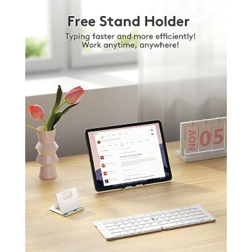 Samsers Foldable Bluetooth Keyboard for Travel and Work